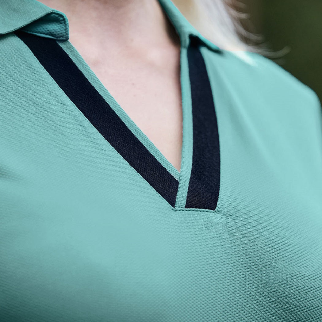 DUBLIN SONNY STRIPE DETAIL POLO TOP