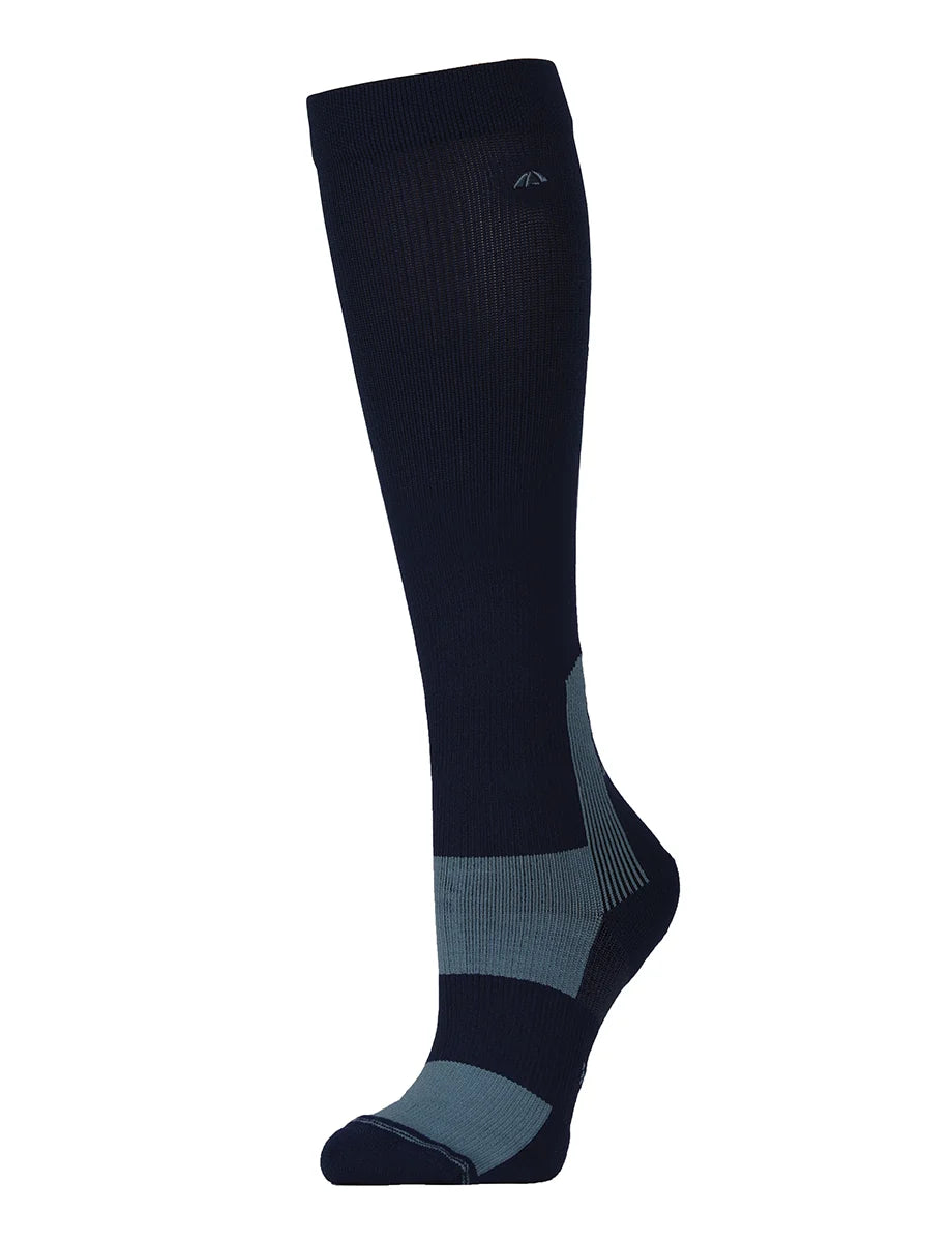 WEATHERBEETA PERFORMANCE KNEE LENGTH RIDING SOCK - NAVY/SLATE BLUE