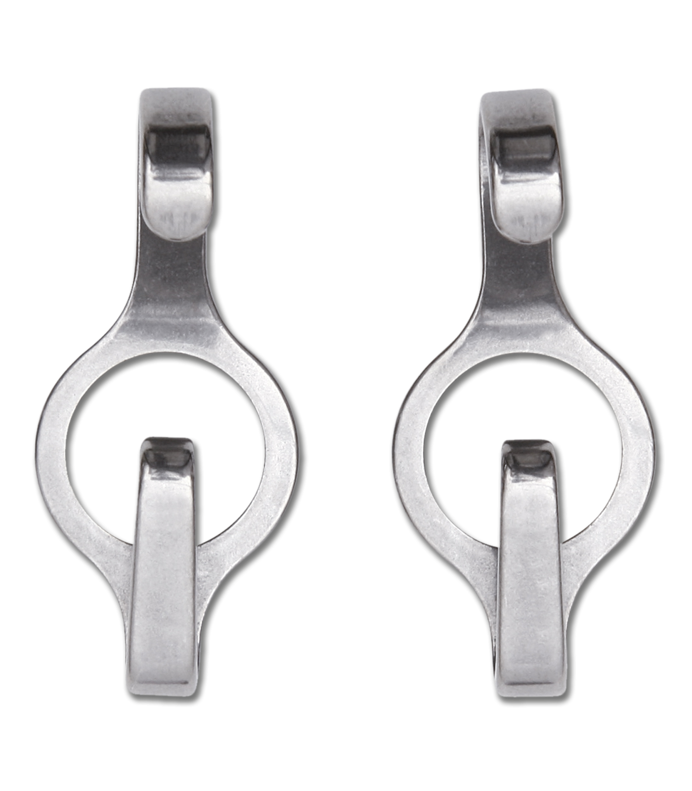 CIRCLE CURB CHAIN HOOKS, PAIR