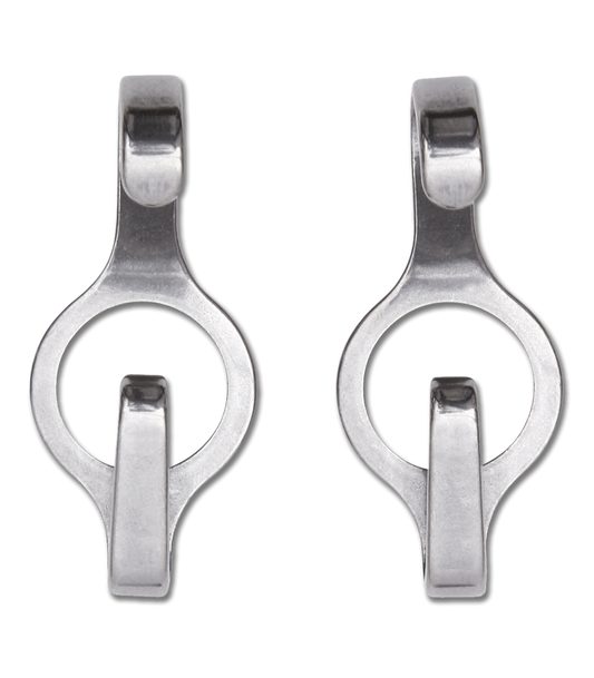 CIRCLE CURB CHAIN HOOKS, PAIR