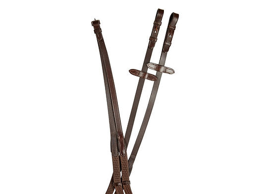 COLLEGIATE RUBBER GRIP REINS WITH STOPS 54"