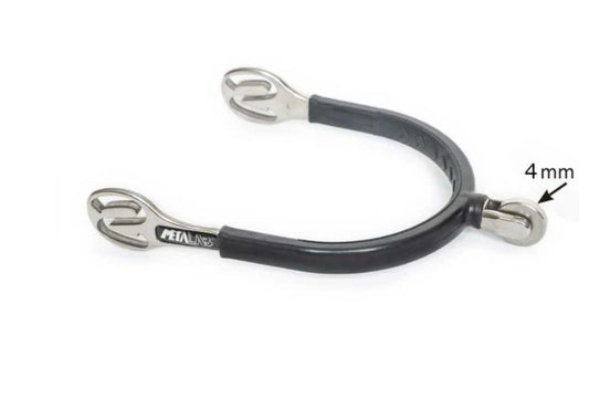 Metalab SS Rubber Spur - 4mm Round Rowel 20mm