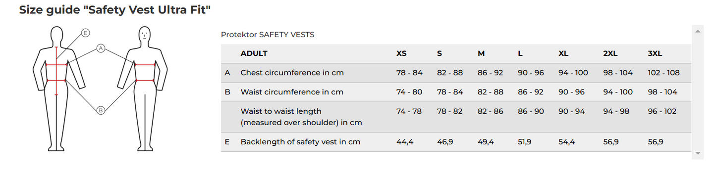 Komperdell Safety Vest Ultra Fit Adults