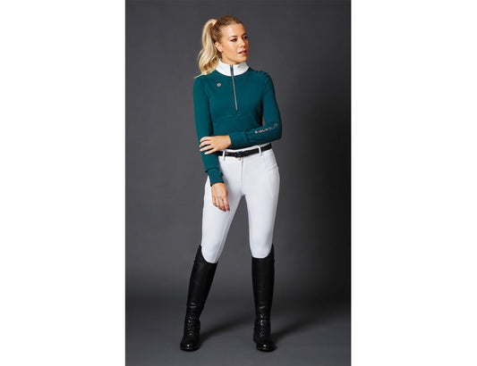 Dublin Black Daisy 1/2 Zip Long Sleeve Competition Shirt