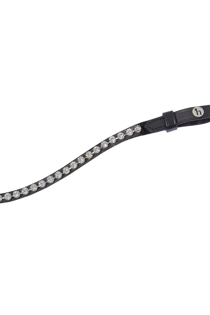 Horze Noir Browband with Crystals