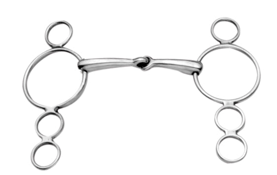 Korsteel Dutch Gag 3 ring S/Steel