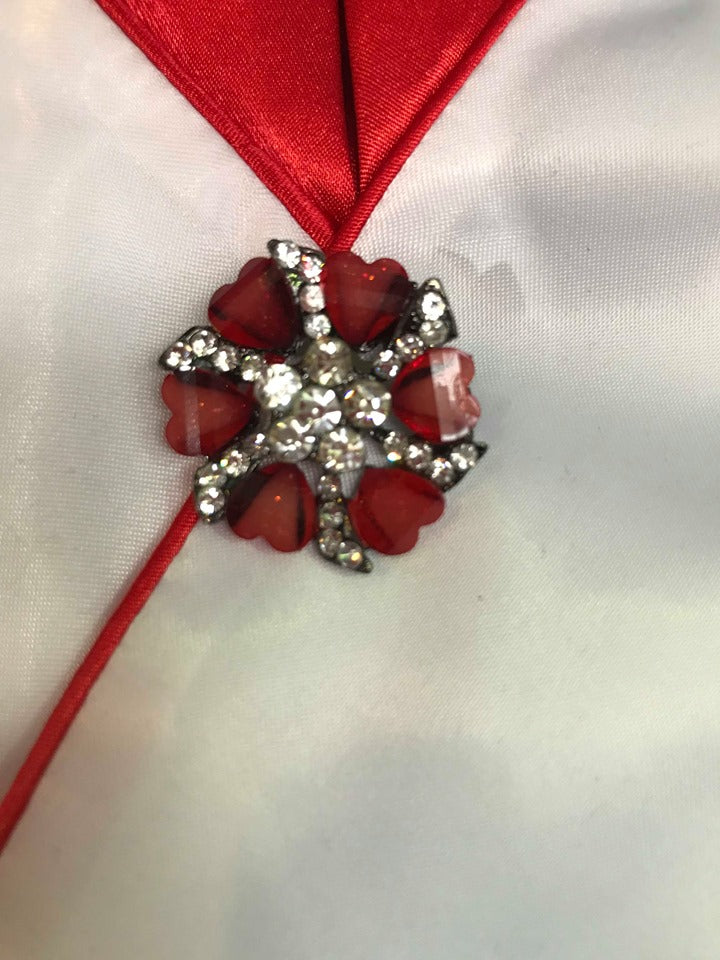 Showgirl Red Heart Brooch