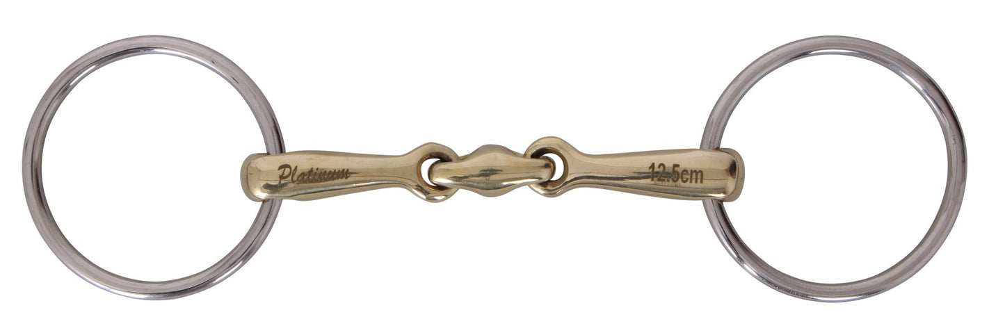 German Silver Loose Ring Snaffle with Lozenge
