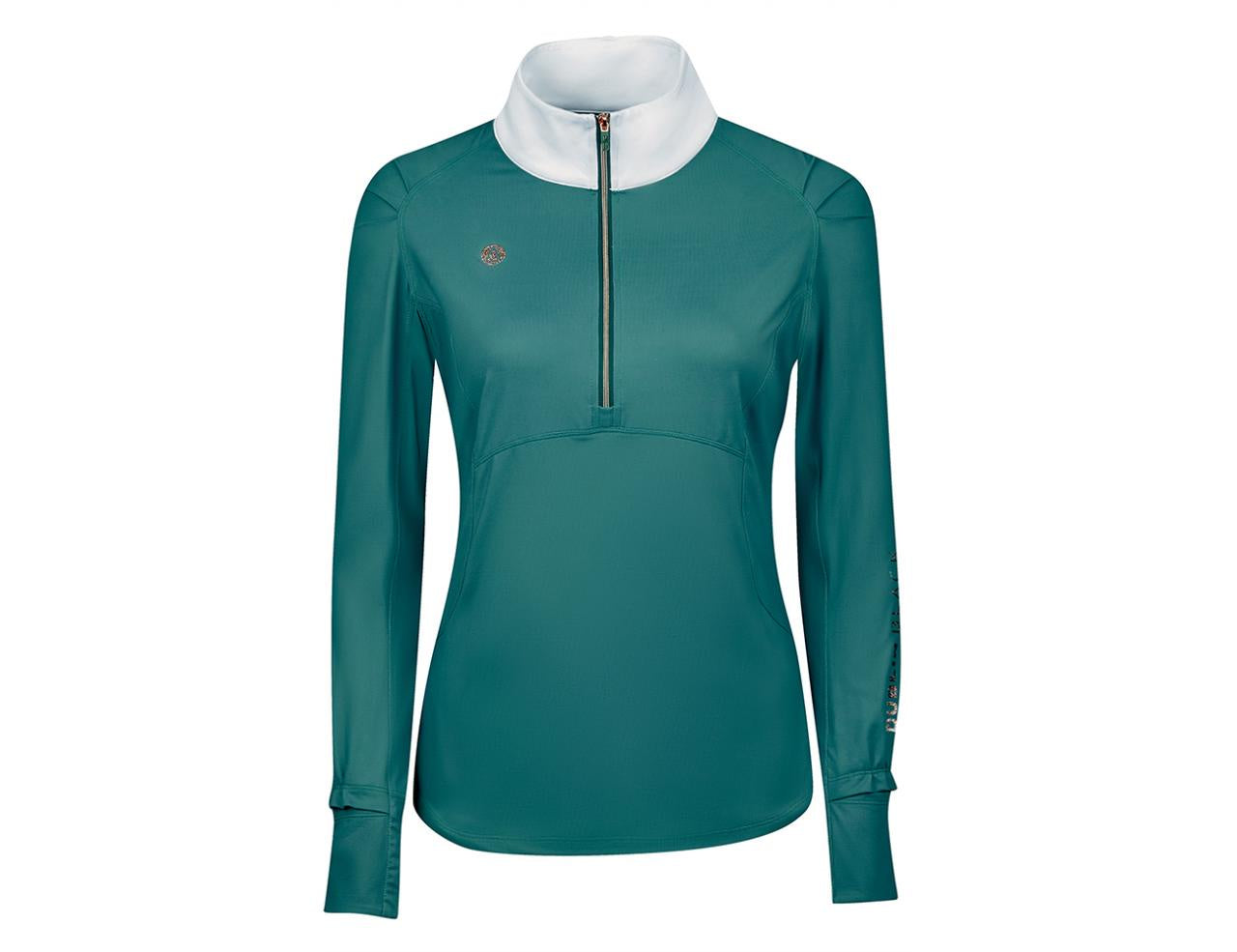 Dublin Black Daisy 1/2 Zip Long Sleeve Competition Shirt