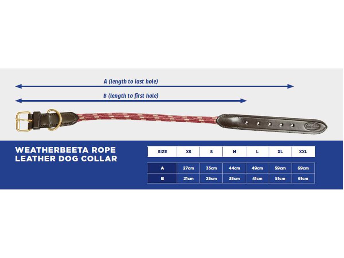 Weatherbeeta Rope Leather Dog Collar