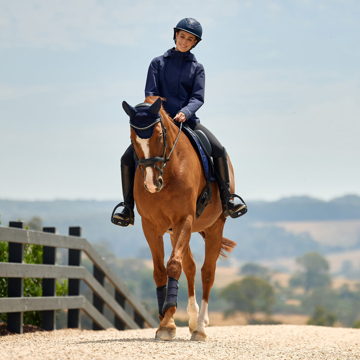 WEATHERBEETA PROTECT WATERPROOF RIDING JACKET NAVY