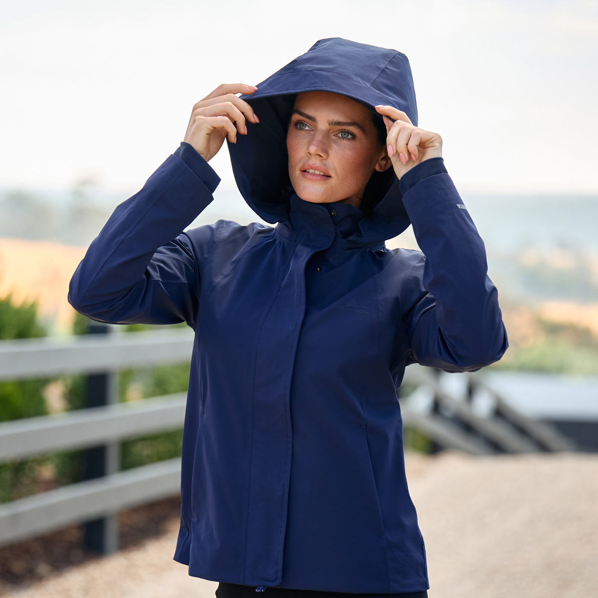 WEATHERBEETA PROTECT WATERPROOF RIDING JACKET NAVY