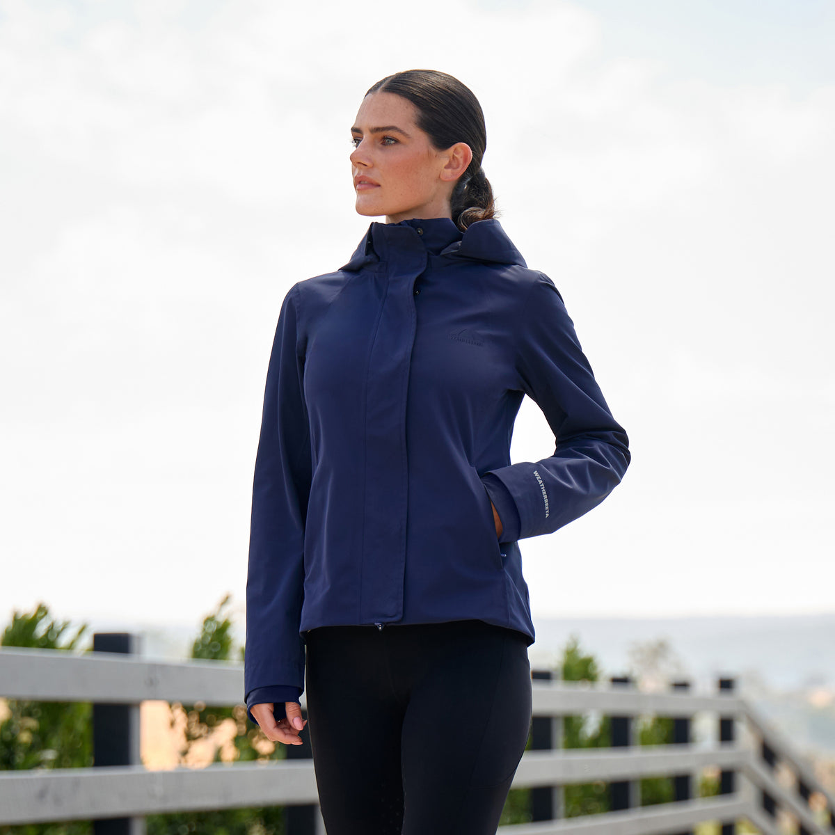 WEATHERBEETA PROTECT WATERPROOF RIDING JACKET NAVY
