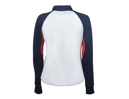 Dublin Iris Colour Block 1/4 Zip Long Sleeve Top