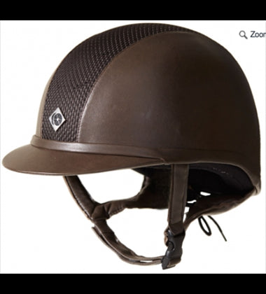 AYR8 Lthr Look Helmet  - 59 Black/Silver