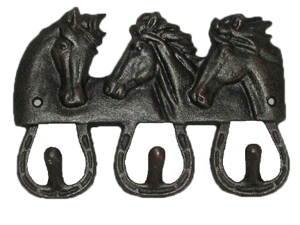Cast Iron Horse Head Triple Hook