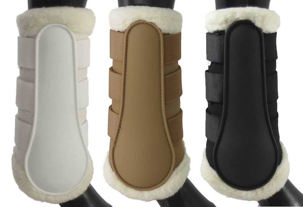 Equine NZ Breathable Wool Brush Boots White
