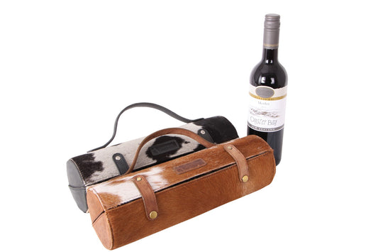 Cowhide Leather Wine Case